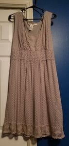 Grey empire waist dress